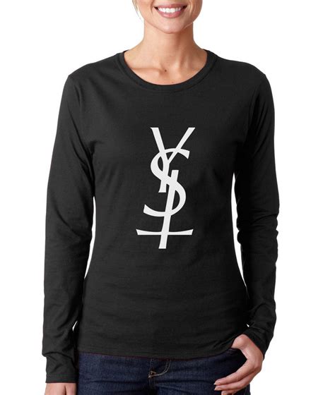 ysl t shirt long sleeve women|women YSL tie.